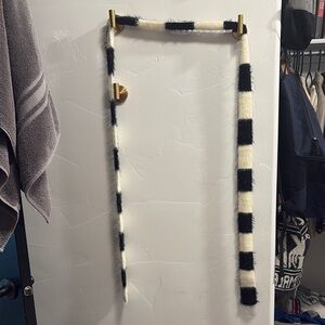 Black and White skinny scarf